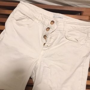 LOFT cream denim pants